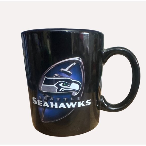 Seattle Seahawks NFL Black Ceramic Coffee Mug - Picture 1 of 4